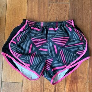 Nike Women's Black and Pink Running Shorts